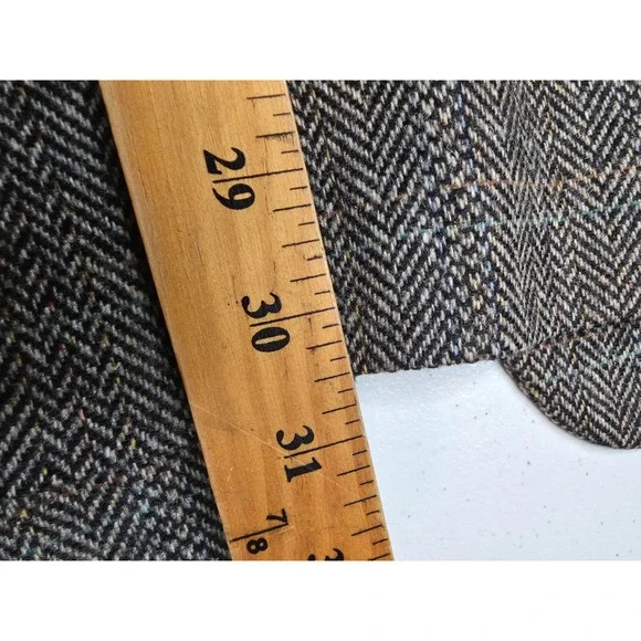 Hart Schaffner Marx Tweed Blazer Mens 48R Gray Wool Sports Coat Jacket 2 Buttons